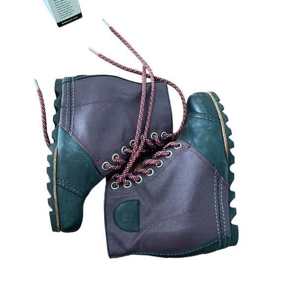 SOREL PDX Wedge Lace-Up Canvas Leather Waterproof Booties Boots 8 - Picture 8 of 12